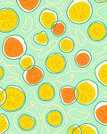 Abstract Yellow Orange Circles Rug