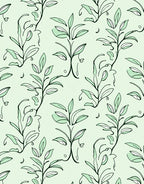 Delicate Leaf Vine Pattern Rug