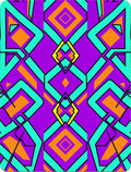 Vibrant Purple Geometric Tribal Pattern Rug