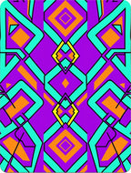 Vibrant Purple Geometric Tribal Pattern Rug