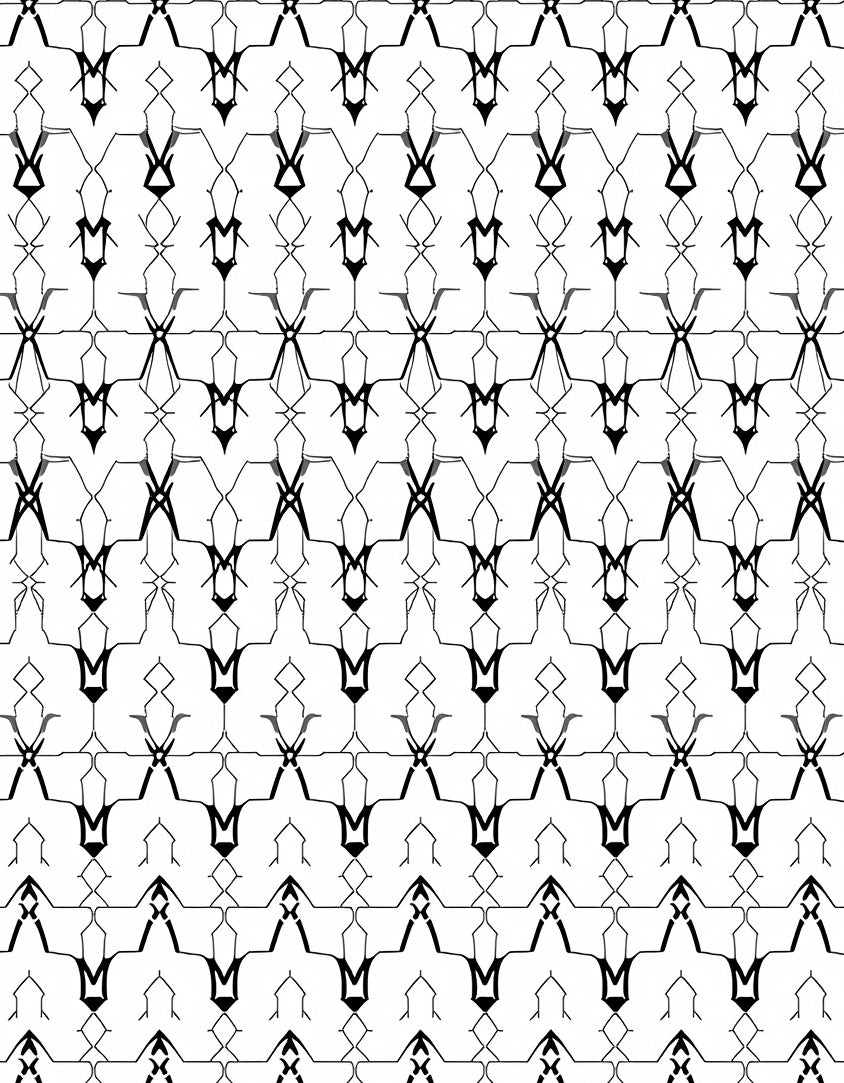 Geometric Black White Abstract Pattern Rug