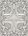 Abstract Maze Lines Pattern Rug