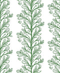 Green Floral Vine Pattern Rug