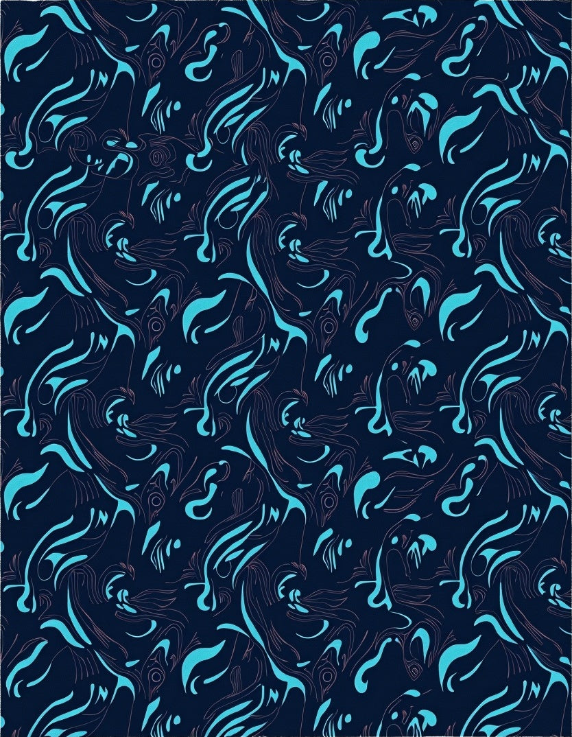 Chic Abstract Flowing Pattern Rug