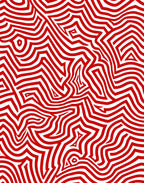 Red Abstract Maze Stripes Rug