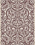 Ornate Swirling Burgundy Pattern Rug