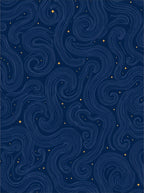 Celestial Swirls Abstract Star Pattern Rug