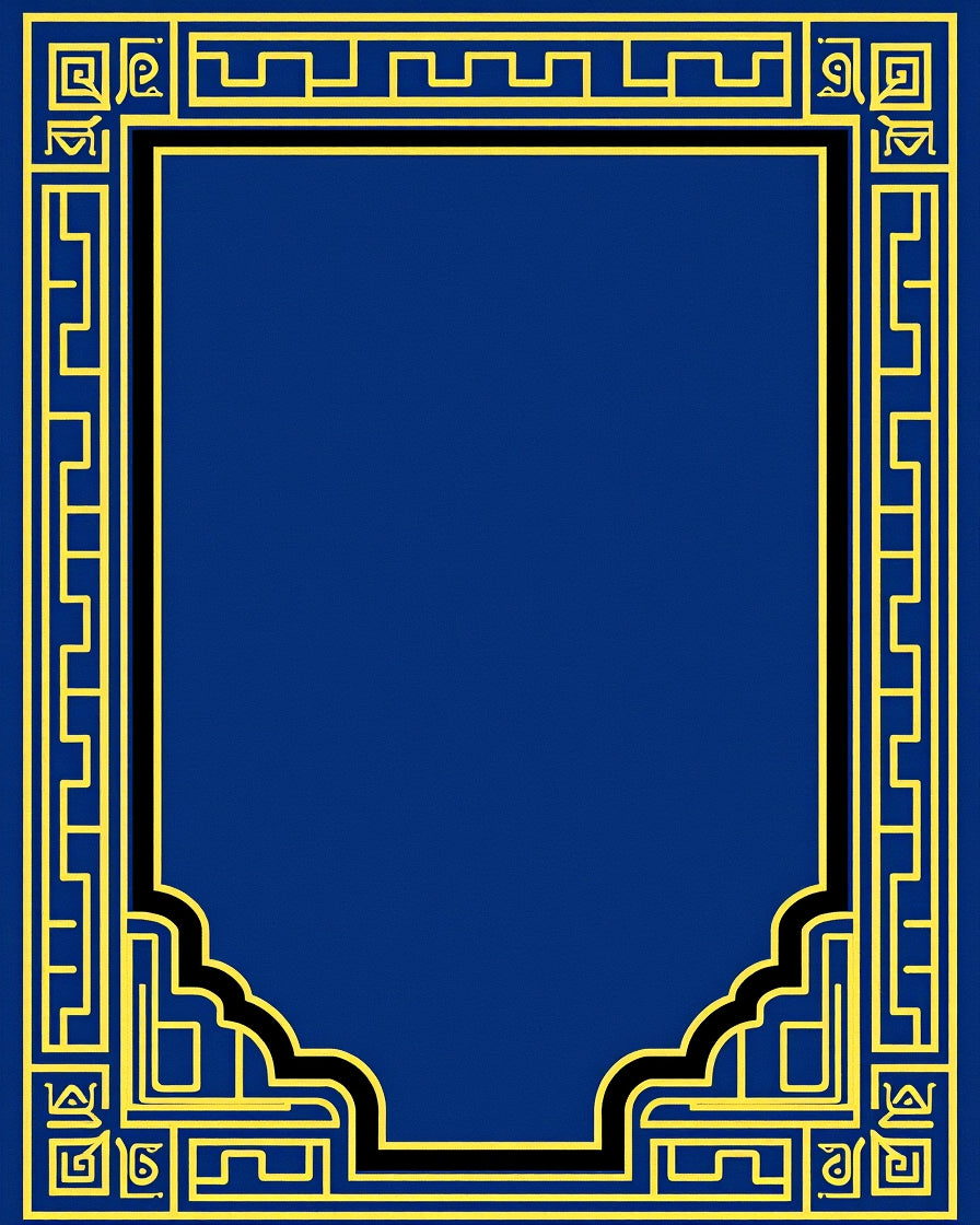 Ancient Greek Key Border Design Rug