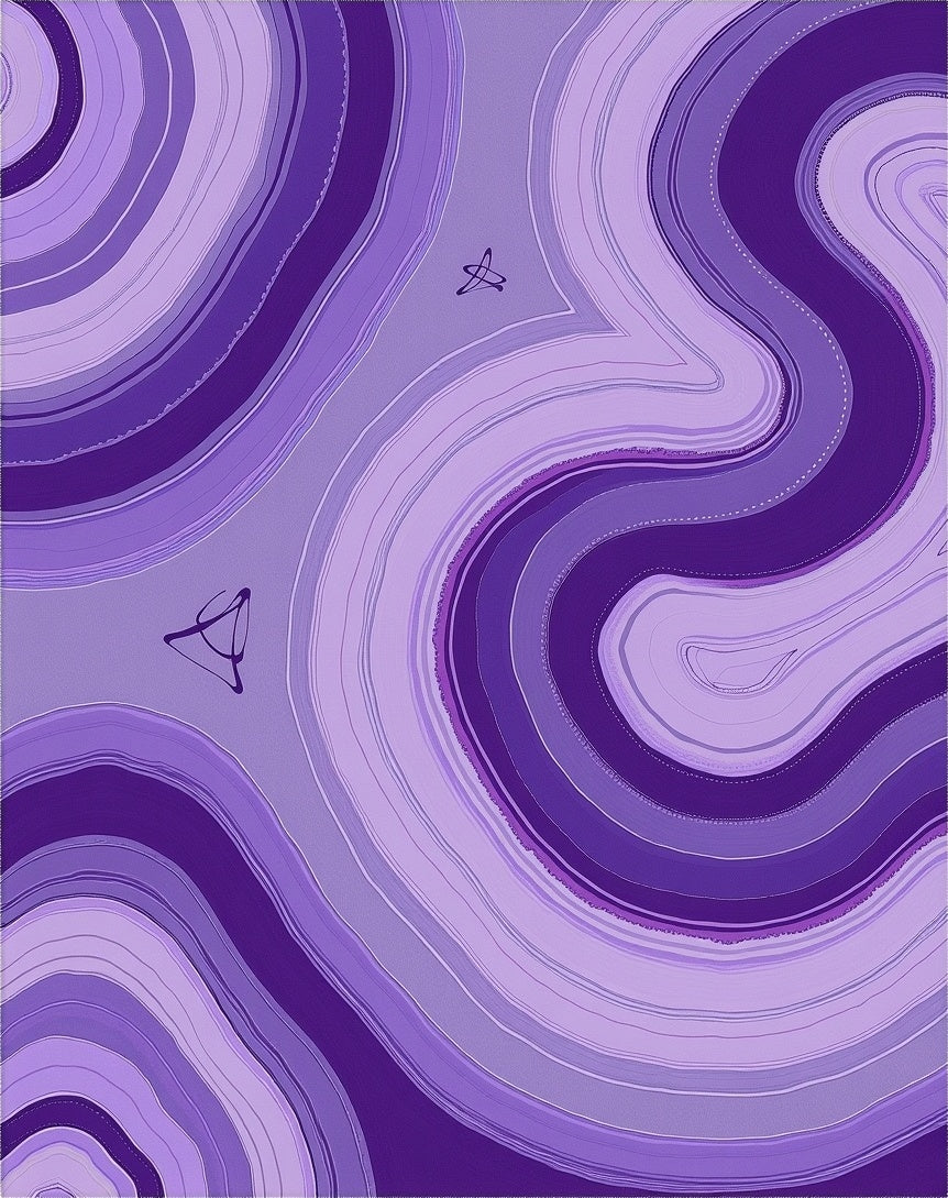Purple Agate Swirl Modern Pattern Rug
