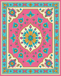 Vibrant Floral Centerpiece Pattern Rug