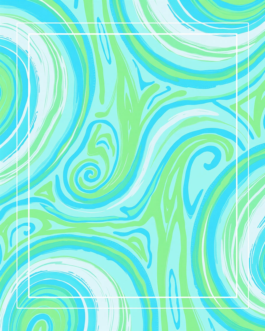 Cool Swirls Abstract Pattern Rug