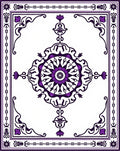 Purple Black Ornate Floral Rug