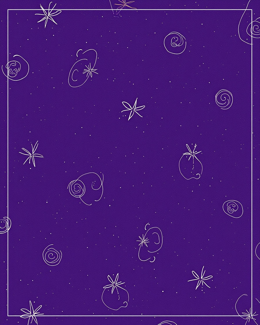 Whimsical Star Swirl Pattern Rug