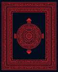Geometric Sun Symbol Pattern Rug