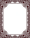 Classic Ornate Dark Red Pattern Rug