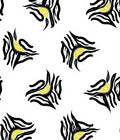 Bold Black Yellow Abstract Design Rug