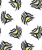 Bold Black Yellow Abstract Design Rug