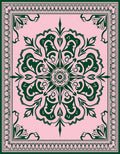 Ornate Floral Mandala Geometric Rug