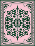 Ornate Floral Mandala Geometric Rug