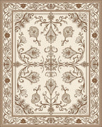 Classic Floral Scrollwork Motif Rug