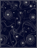 Abstract Swirls and Starry Night Pattern Rug