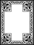 Ornate Floral Border Design Rug
