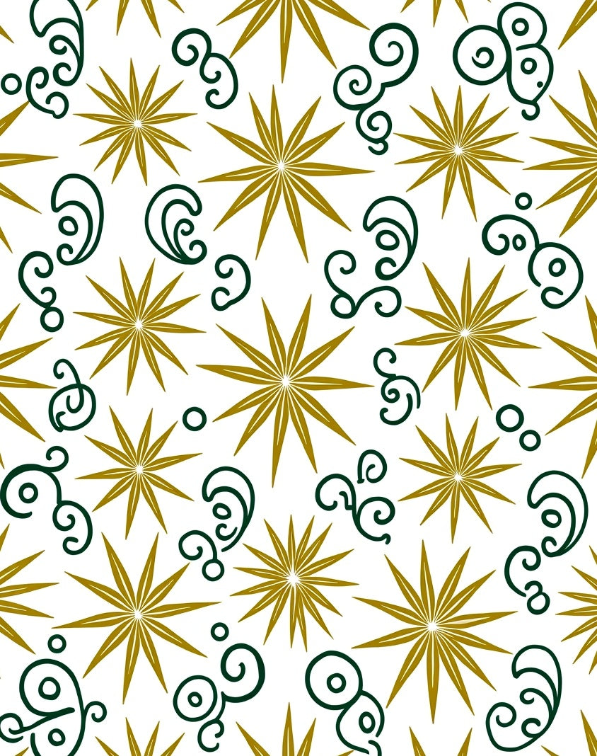 Golden Starburst Swirl Medley Rug