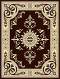 Ornate Floral Scrollwork Classic Design Rug