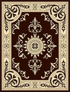 Ornate Floral Scrollwork Classic Design Rug