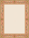 Art Nouveau Floral Border Design Rug