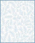 Pale Blue Botanical Branch Pattern Rug