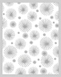 Radiating Starburst Gray Pattern Rug