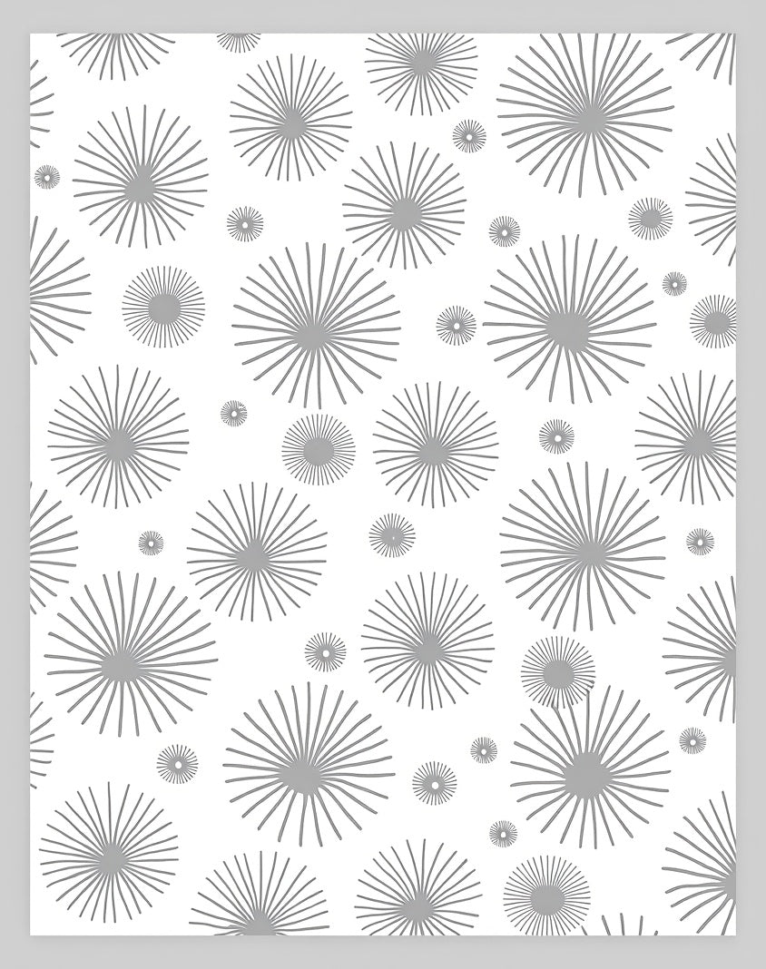 Radiating Starburst Gray Pattern Rug