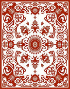 Intricate Floral Medallion Pattern Rug