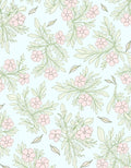 Soft Pink Floral Vine Pattern Rug