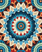 Bold Mandala Inspired Floral Design Rug