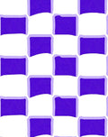 Bold Checkerboard Pattern With Swirls Rug