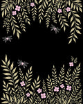 Golden Leaves and Pink Flowers Delightful Rug