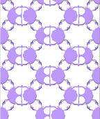 Abstract Hexagonal Lavender Design Rug