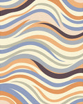 Wavy Abstract Color Swirl Rug