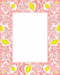 Whimsical Yellow Lemon Floral Pattern Rug