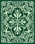 Art Nouveau Floral Symmetry Rug