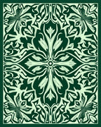 Art Nouveau Floral Symmetry Rug
