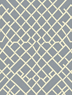 Interlocking Lattice Pattern Grey Rug