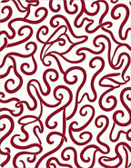 Crimson Swirl Patterned Red Rug