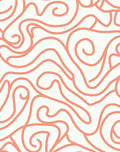 Coral Swirl Modern Abstract Design Rug