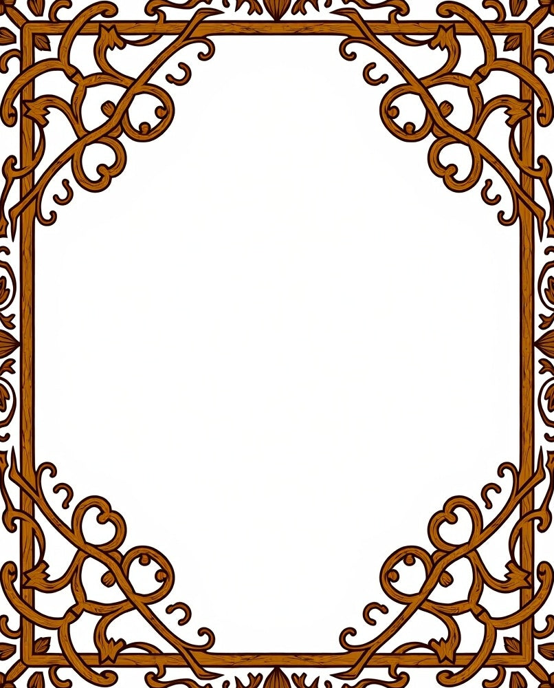 Ornate Scrollwork With Leaf Accents Rug