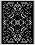 Mono White Floral Mandala Design Rug