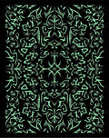 Abstract Swirling Light Green Pattern Rug