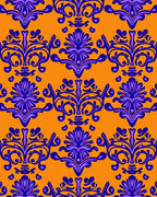 Bold Floral Damask Pattern Rug